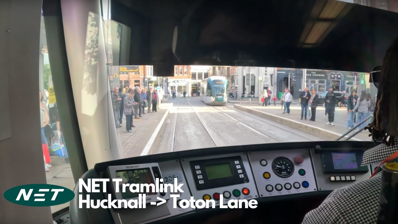 Nottingham Tramlink Front View (Hucknall - Toton Lane)
