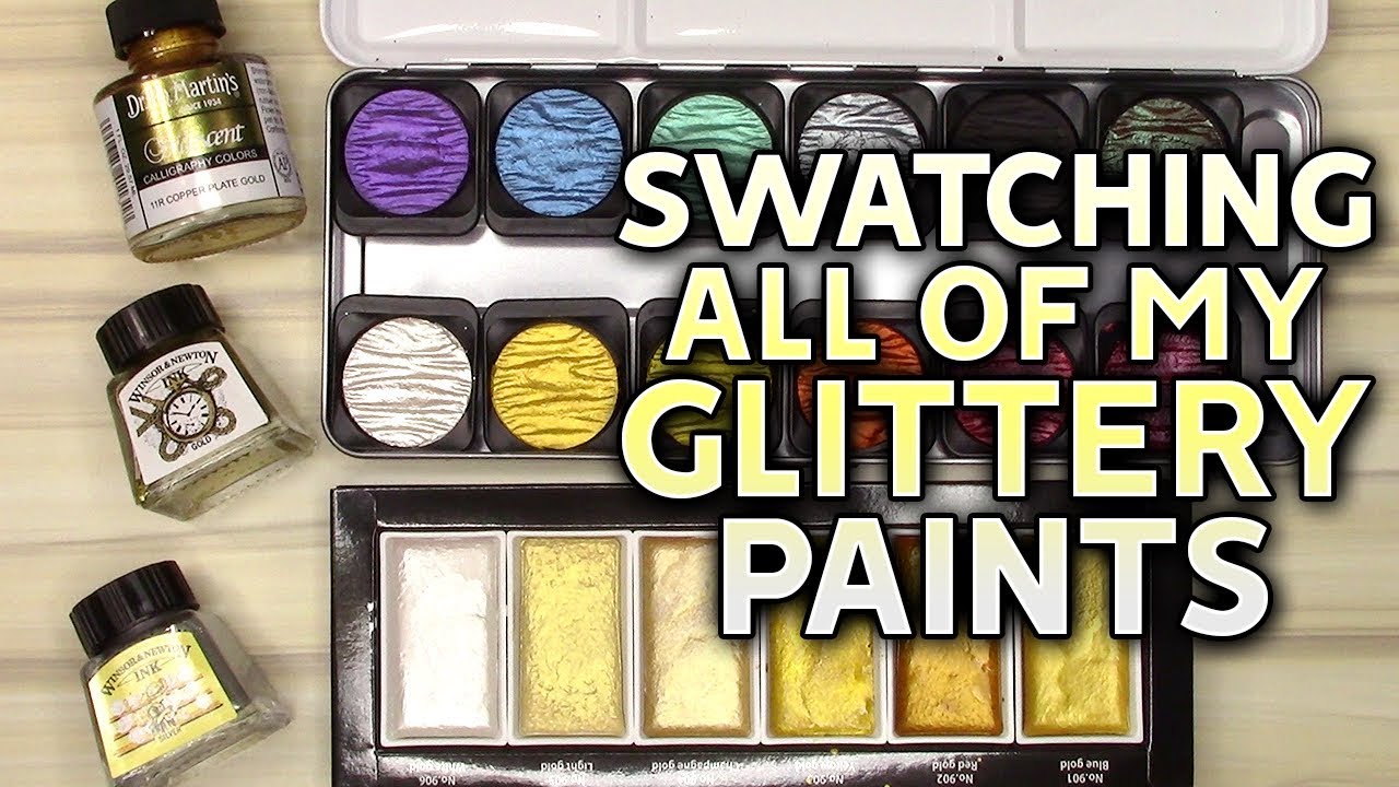 Glittery / Metallic Paints & Inks • Finetec Pearlescent Colours & More!
