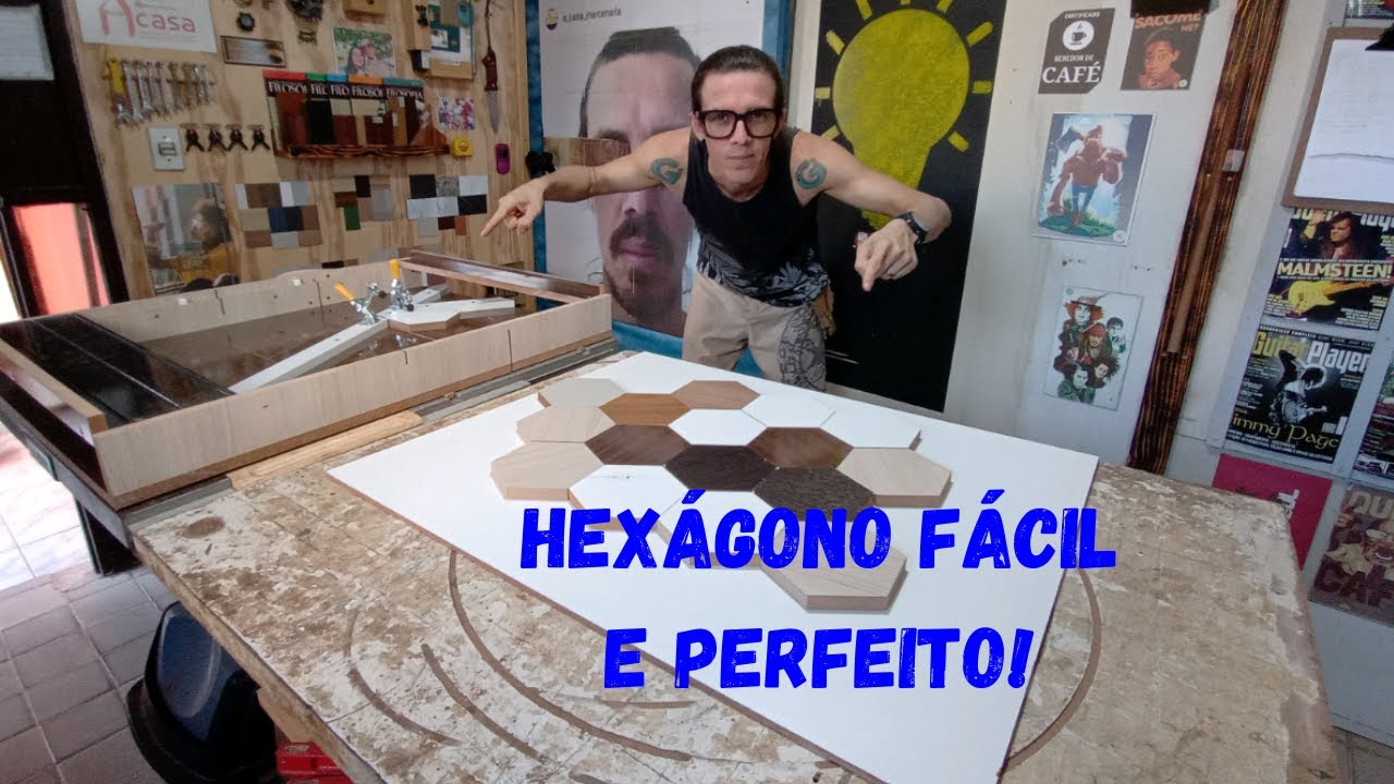Como fazer hexágono na serra de bancada/ painel colmeia em MDF - fácil e perfeito.