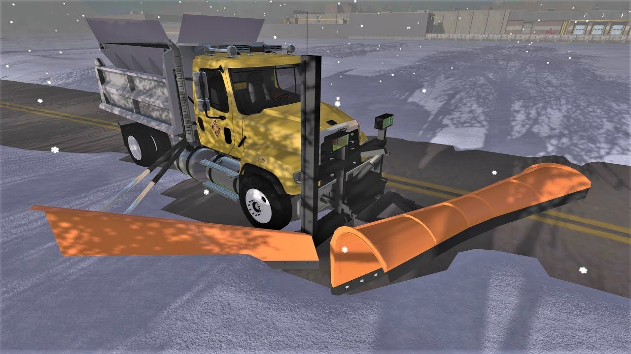 Farming Simulator Real Life Mod Freightliner Snow Plow Truck Plowing The 1st Snow Fall Of The Season