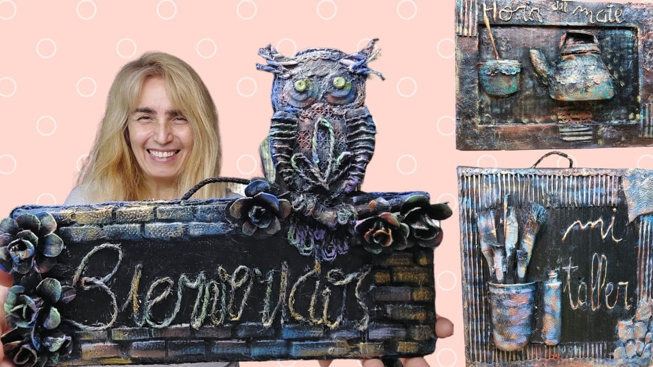 Ideas con cartones, carteles originales. Vos lo podes hacer. Mix Media/Steampunk