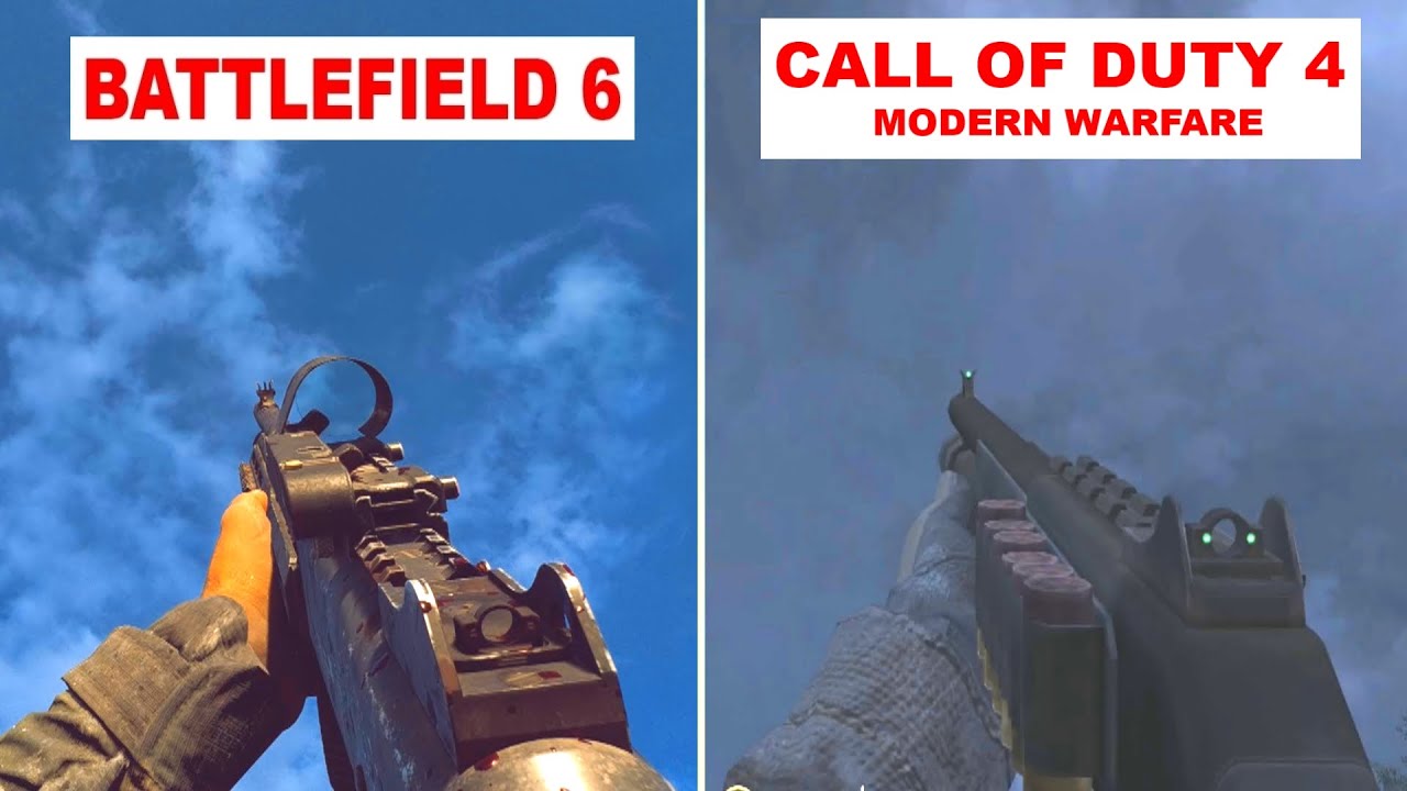 Battlefield 6 vs Call of Duty 4 Modern Warfare - Weapon Comparison