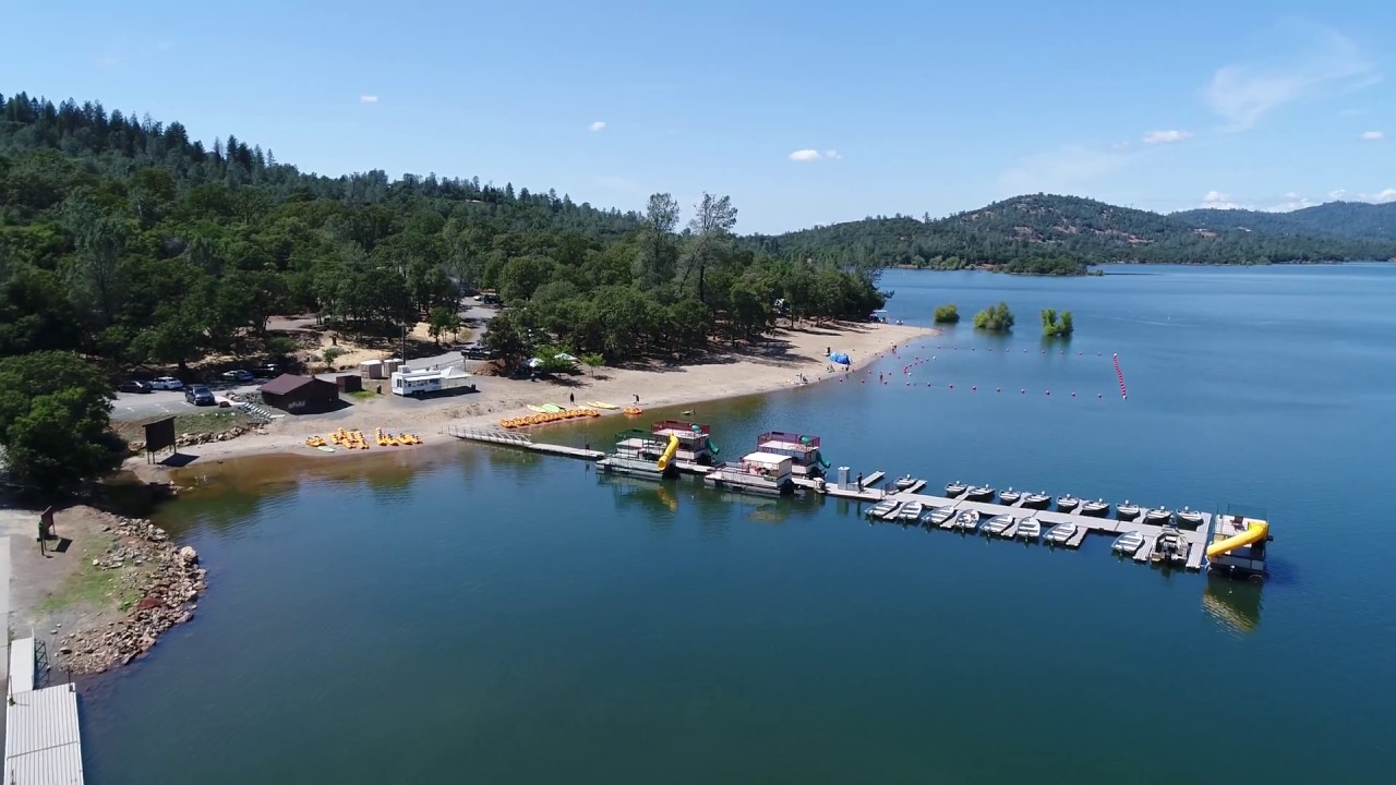 Discover Collins Lake: California’s Camping & Fishing Hotspot, Spring 2017 - HD 4K drone video