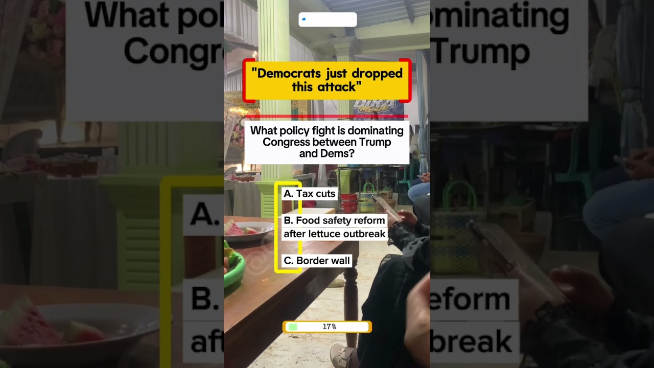 What policy fight is dominating Congress between Trump and Dems? #trivia #usa #funny