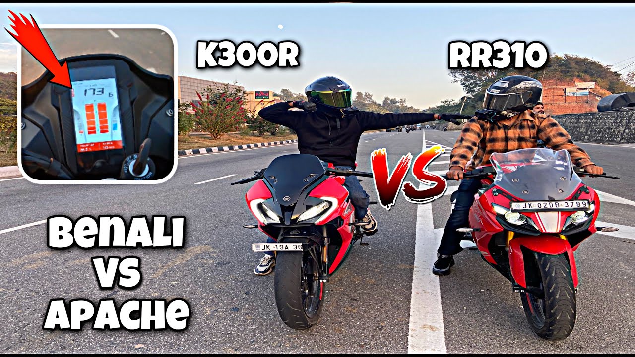 Drag race b/w Rr310 vs k300r 🥵 || Top speed 173+ 🥵