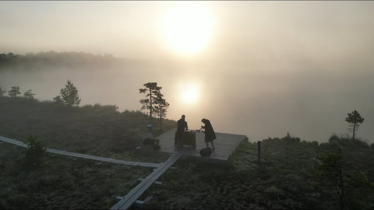 S1LK sunrise DJ set at Kakerdaja bog, in Estonia