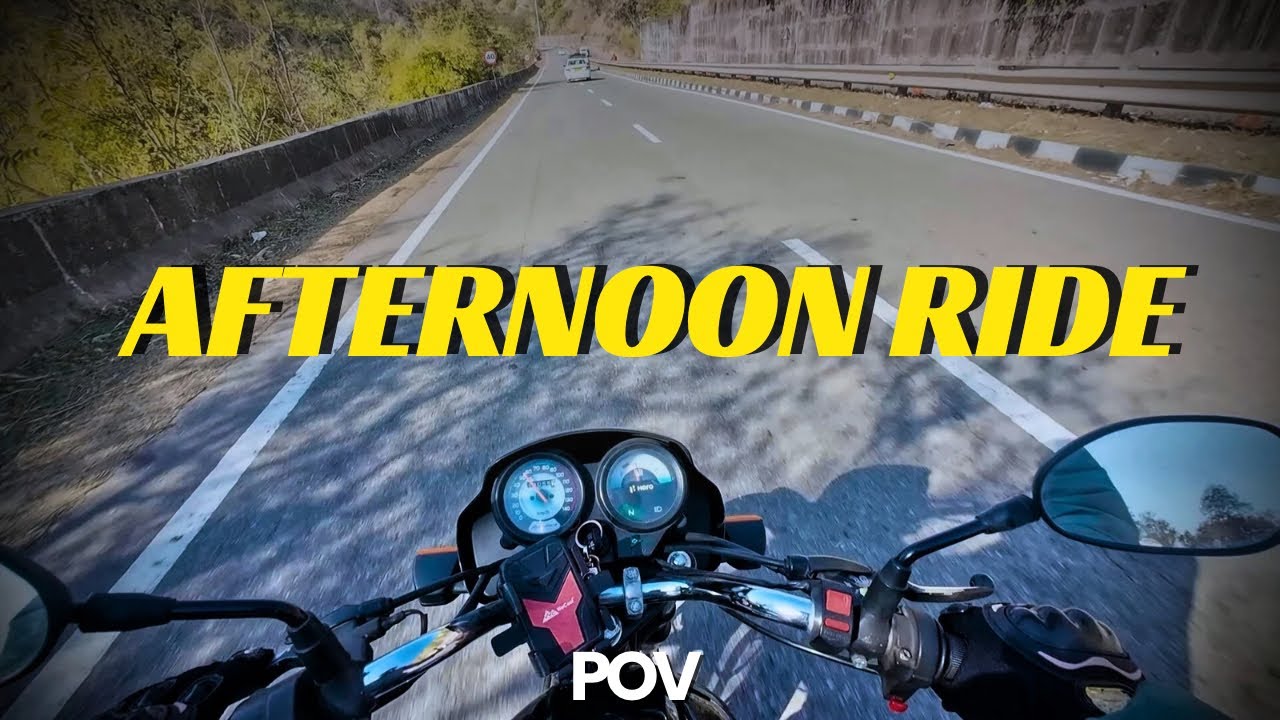 Hero Splendor Plus Afternoon Highway Ride ASMR | No Music | Pure Engine Sound