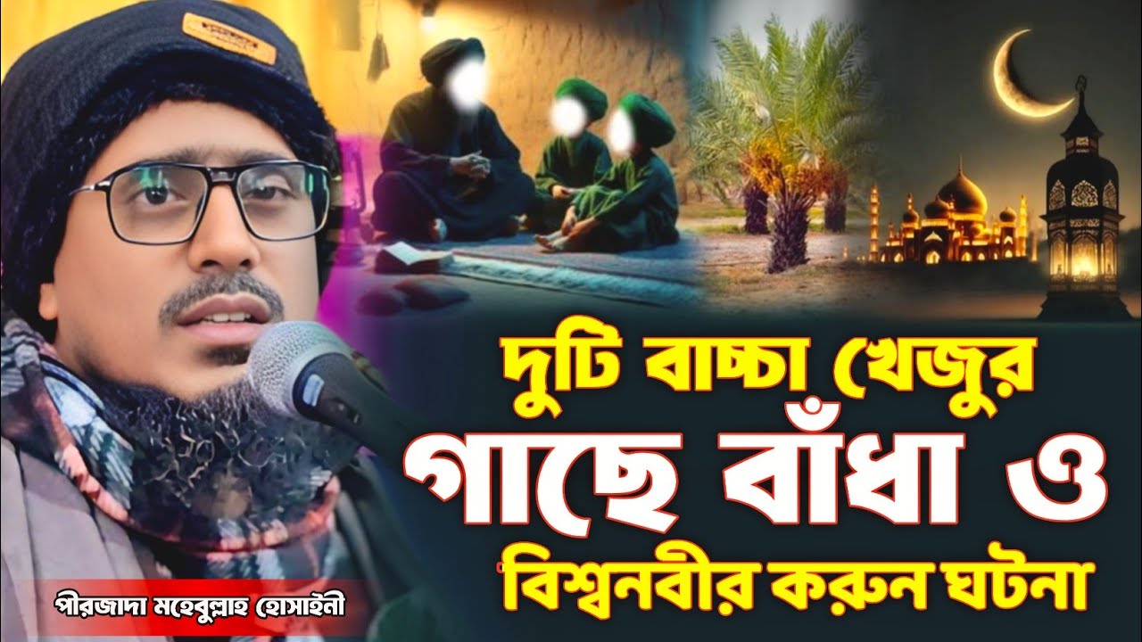 দুটি বাচ্চা খেজুর গাছে বাঁধা ও বিশ্বনবীর করুন ঘটনা | পীরজাদা মহেবুল্লাহ হোসাইনী ওয়াজ mohibullah waz