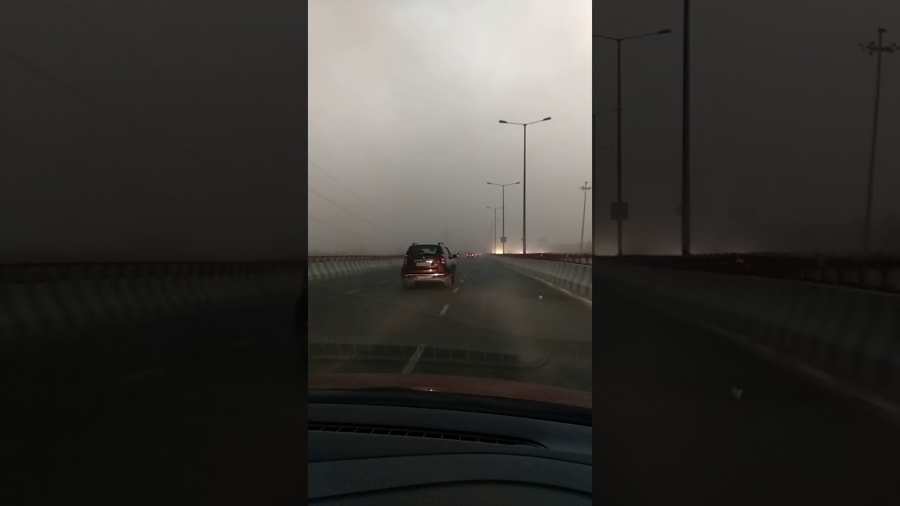 Dusty storm: Noida over bridge video part 2