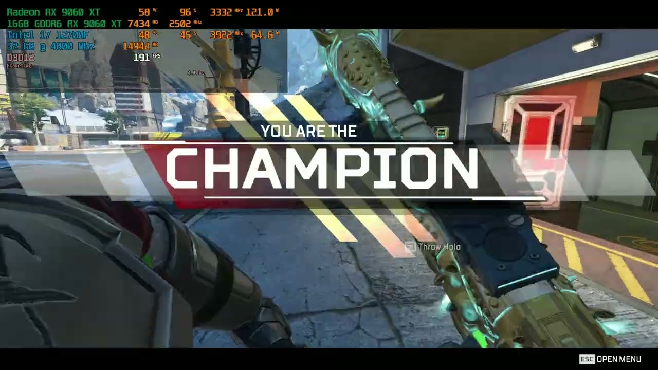Apex Legends - RX 9060 XT + i7 12700F | 1080P | MAX Settings