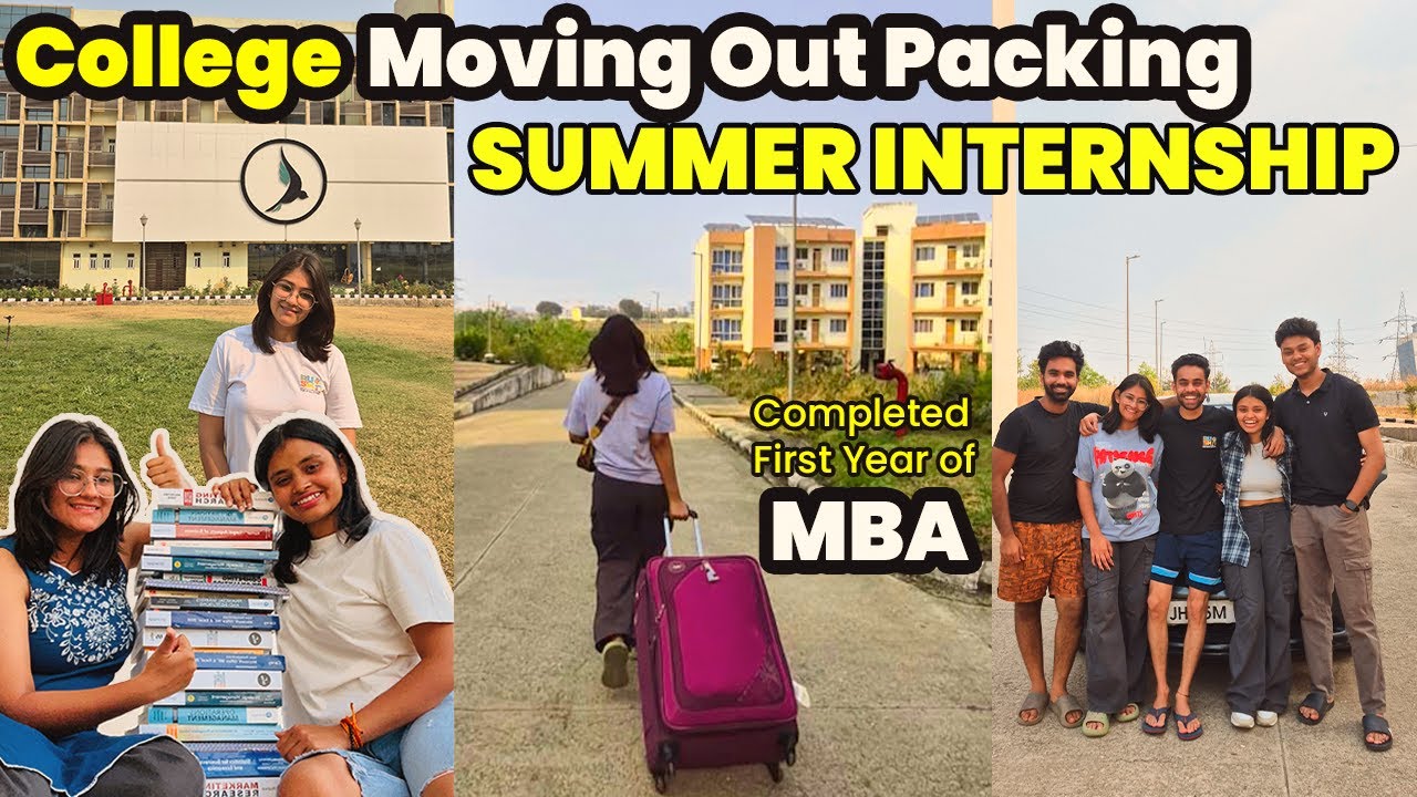 1st Year MBA at IIM Done✅ Moving out for 3 month Summer Internship #iimranchi #college #internship