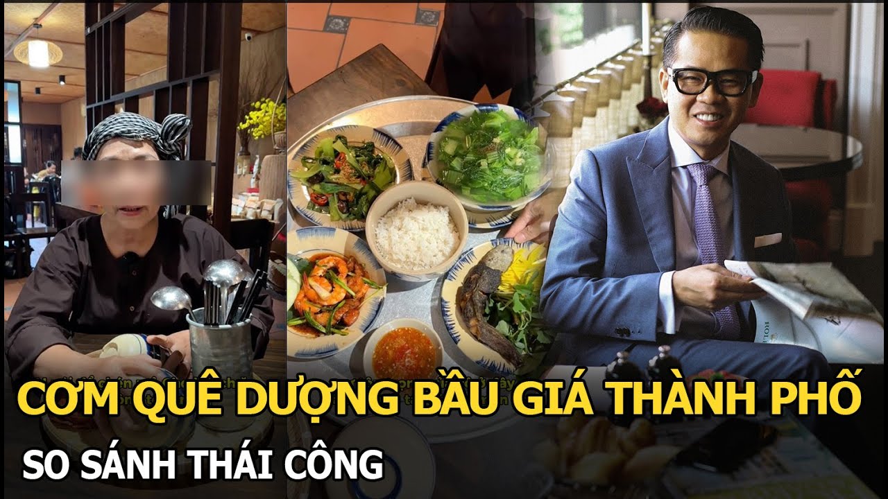 Cơm quê Dượng Bầu giá thành phố, so sánh Thái Công