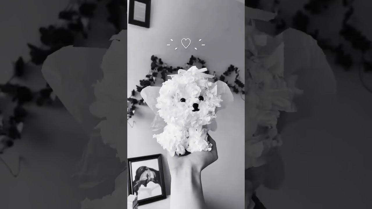 Diy flower puppy gift