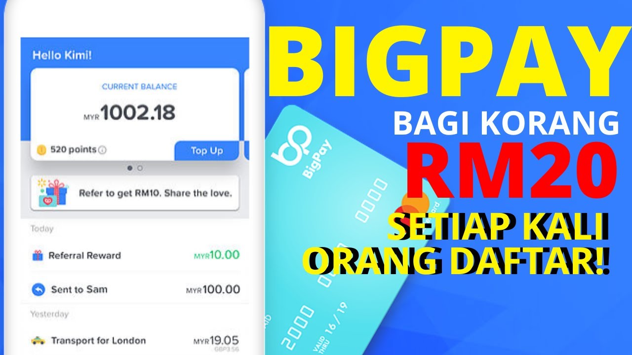 BIG PAY BAGI RM20 SETIAP REFERRAL! MASYUK!