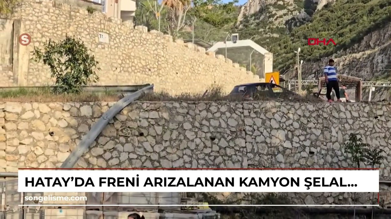 Hatay'da freni arızalanan kamyon şelale bölgesine düştü: 1 ölü, 1 yaralı