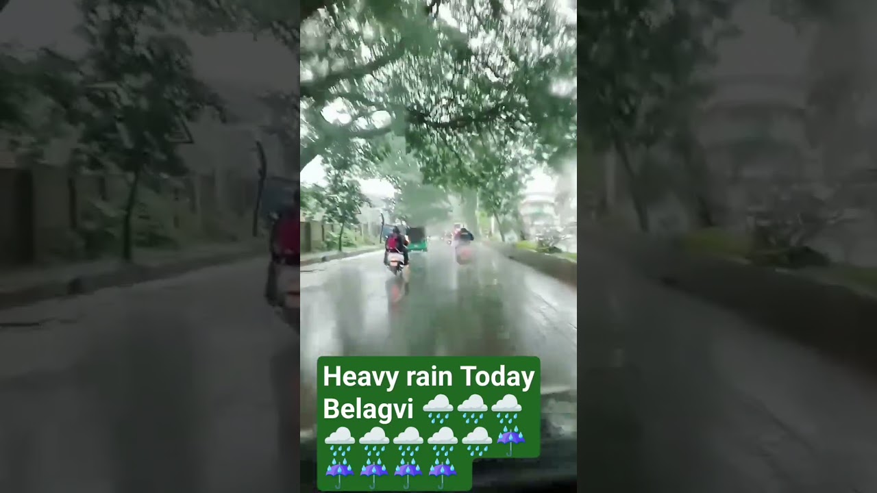 Heavy rain today belagavi #belagavi #rain #weather