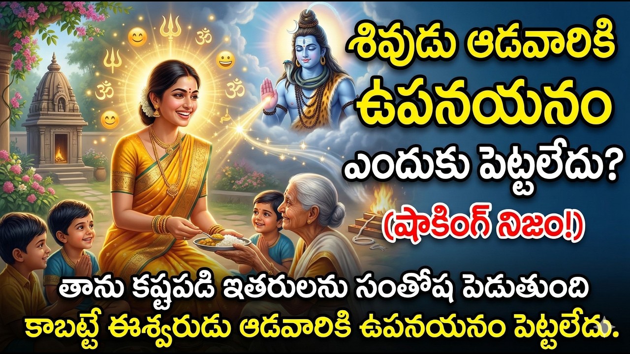 #తాను కష్టపడి ఇతరులను సంతోష పెడుతుంది కాబట్టే ఈశ్వరుడు ఆడవారికి  ఉపనయనం పెట్టలేదు.#chaganti