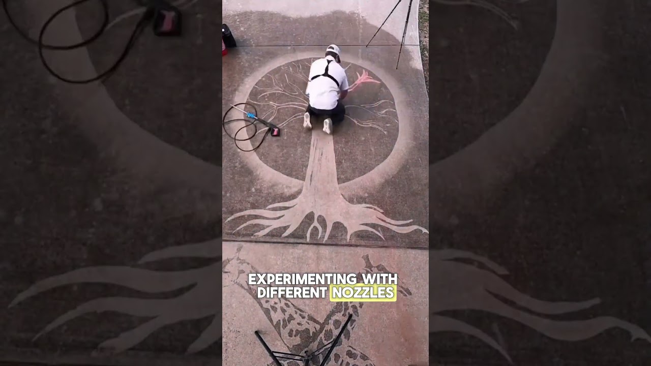 Creating Magic Under Pressure with Sam Ward (Credit: powerwashingart_official/ig) #shorts