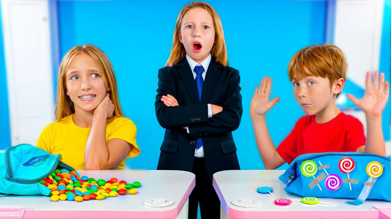 Nastya enseigne aux enfants comment faire l'école de la bonne façon