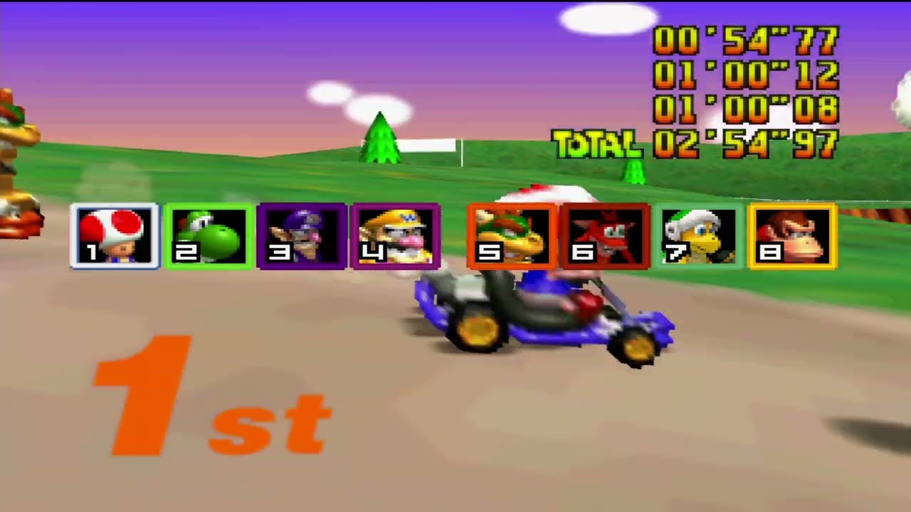 Mario Kart 64 Hooting Time v1.2 Toad Gameplay 