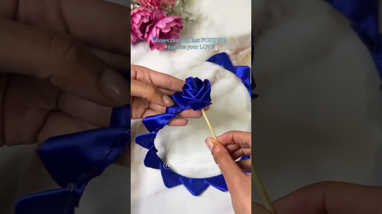 DIY Ribbon Rose Bouquet🥀✨|| Rose Bouquet || Forever Roses || Handmade Gift Ideas || #diy #rose