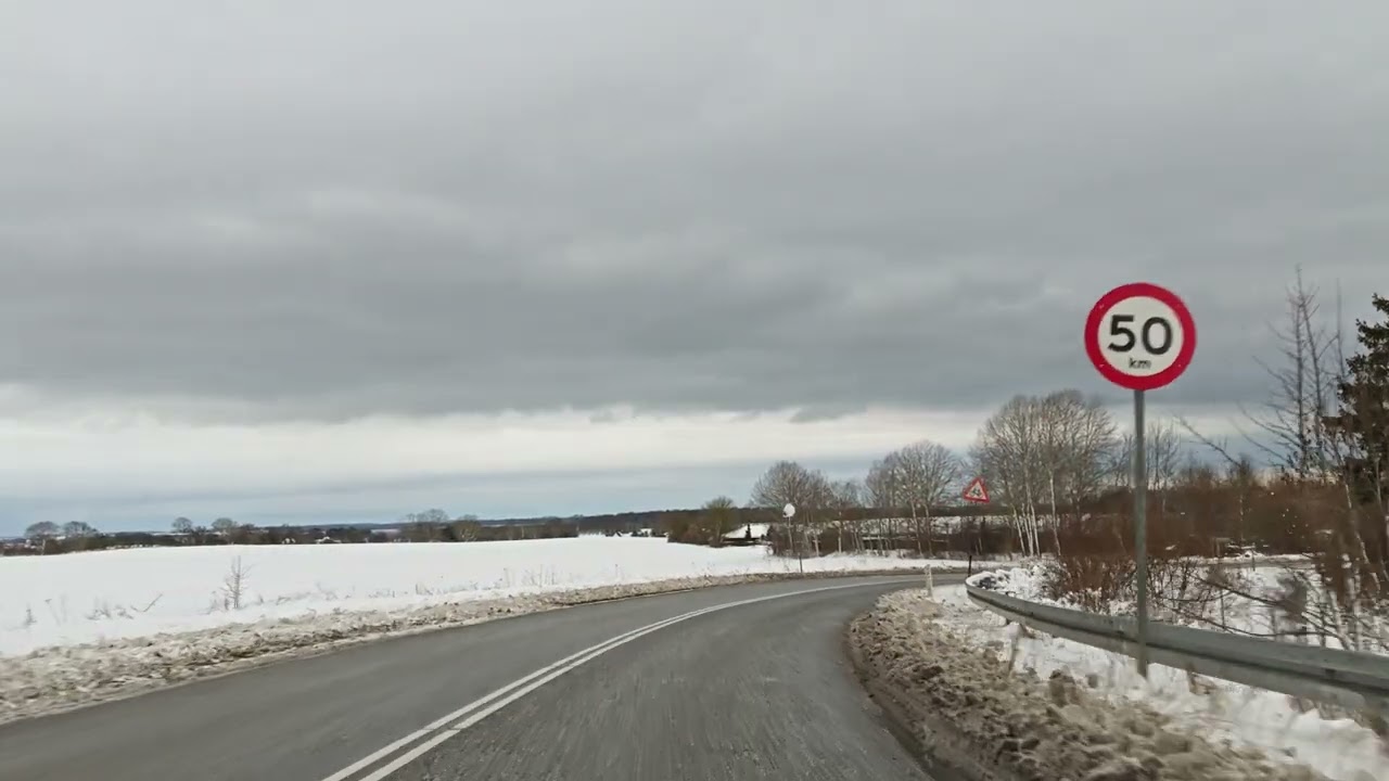 Driving in my car from Bogø to Vordingborg in Denmark. 4K 2160p. 26/01-2026