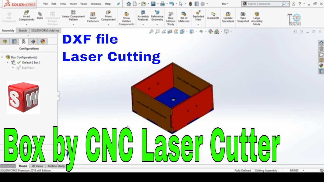 How to Make Acrylic Box on CNC Laser Cutting Machine using SolidWorks