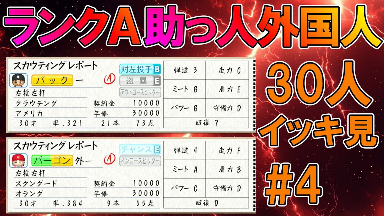 【パワプロ2025】ランクAのみ厳選！助っ人外国人紹介＃4