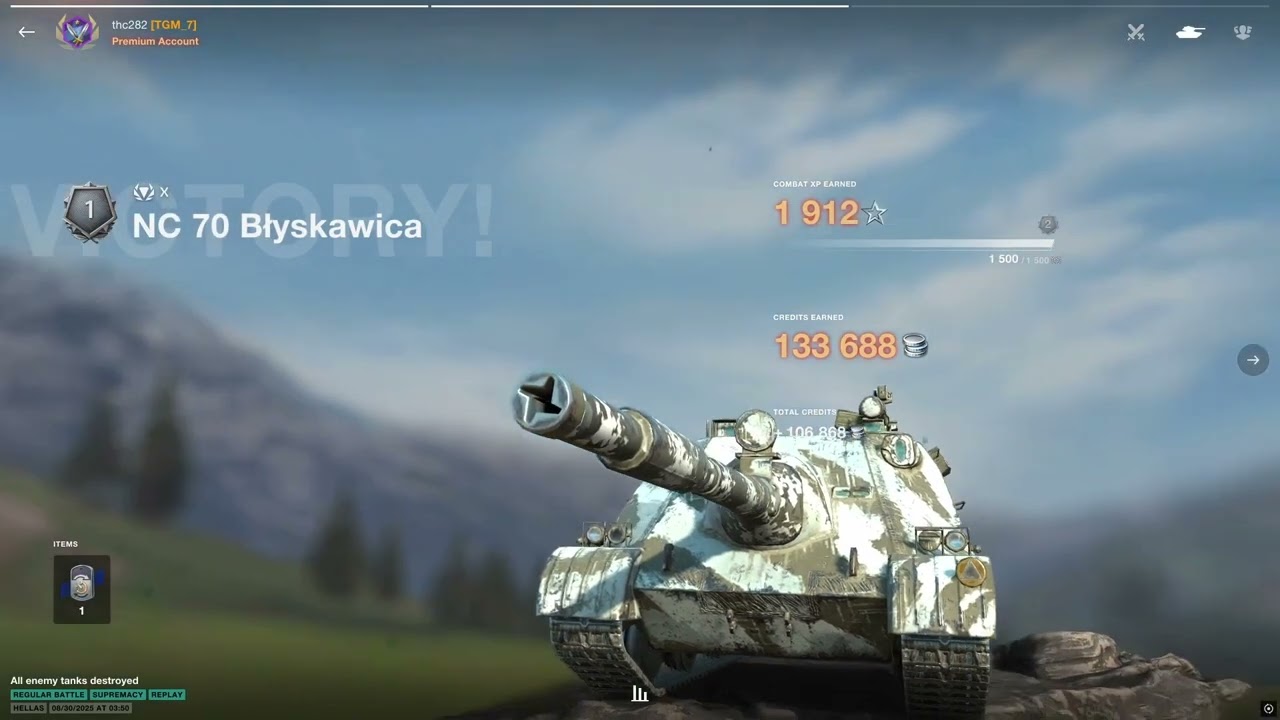 World of tank blitz (wotb) — NC 70 Blyskawica ACE(M) Gameplay