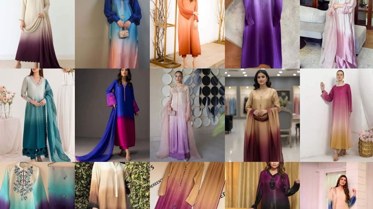 Multi color & Dyed Suits Designs | Colorful & Trendy Dress Ideas for Girls
