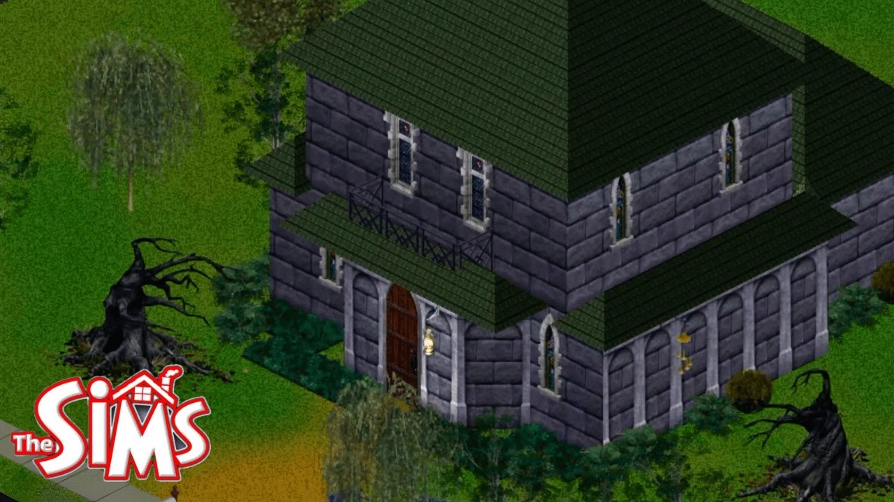 The Sims 1 But My Starter House is an Old Church
