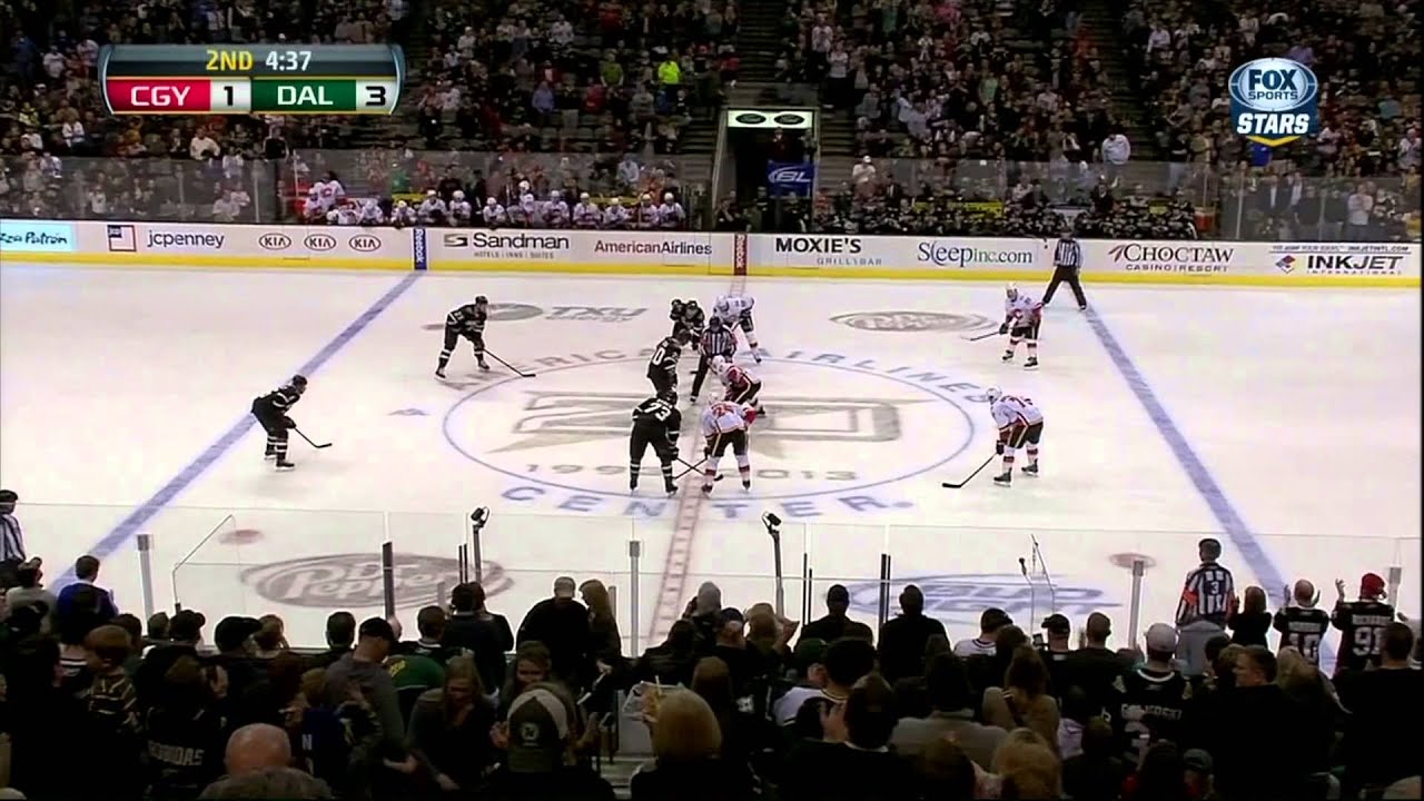 Ryan Garbutt goal Feb 17 2013 Calgary Flames vs Dallas Stars NHL Hockey