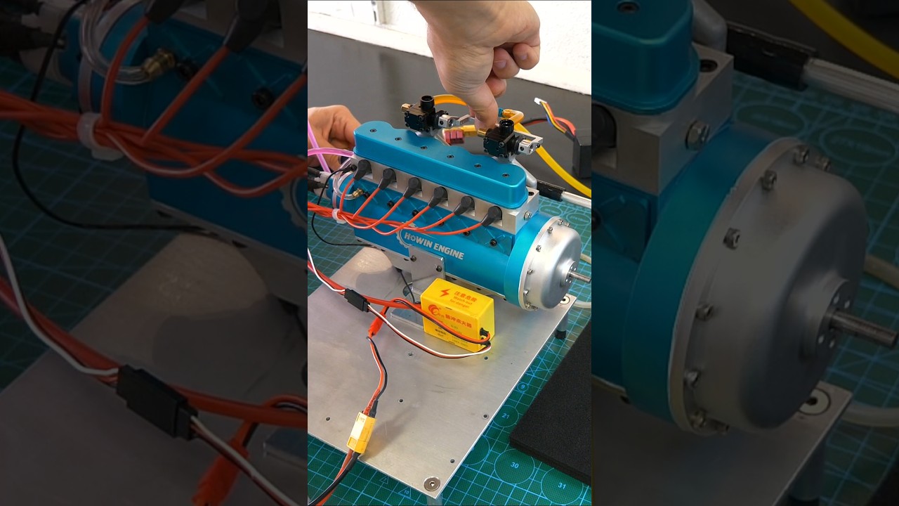 10,000 RPM Micro Straight SIX Test #rc #engine #6cylinder
