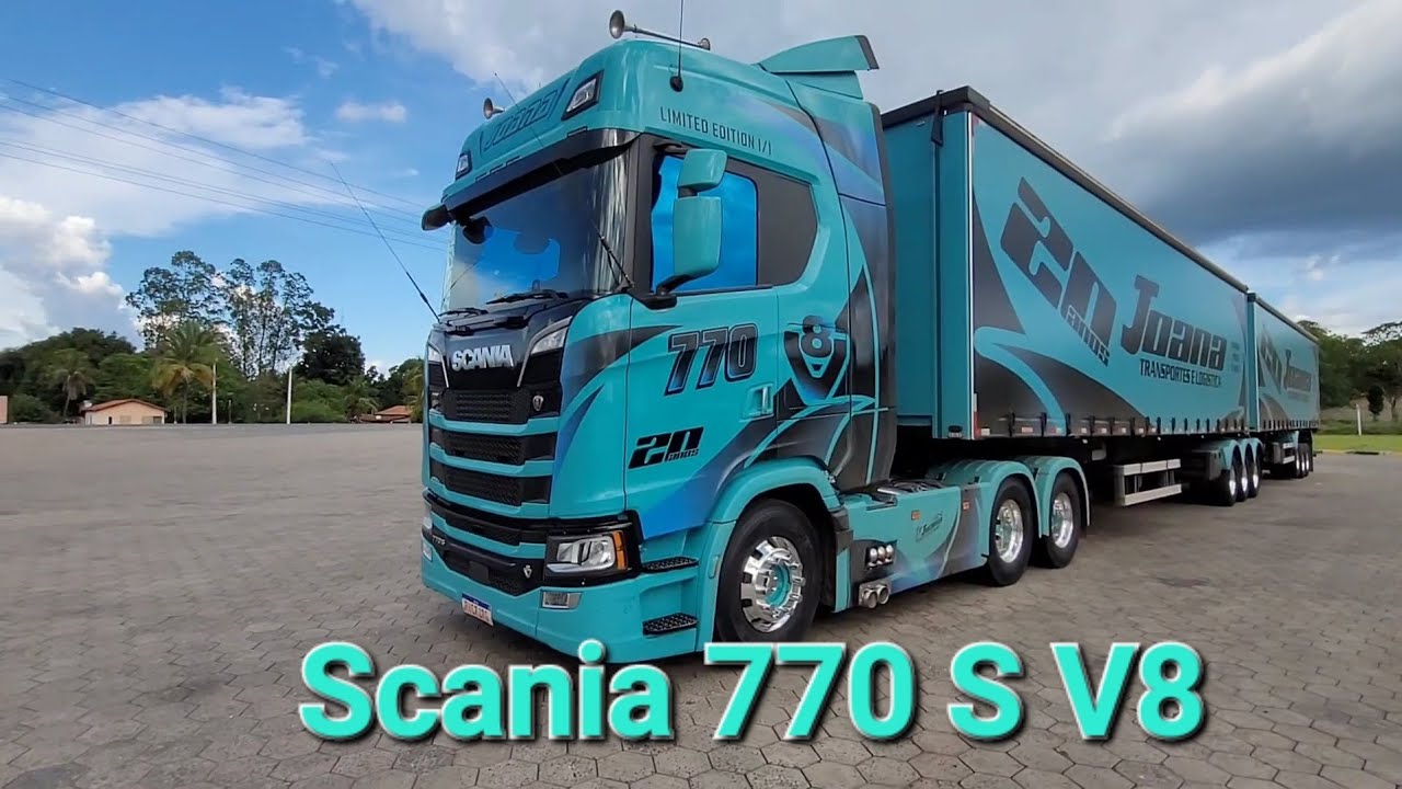 Escuta só o Ronco dessa Scania 770S V8 da Joana Transportes.
