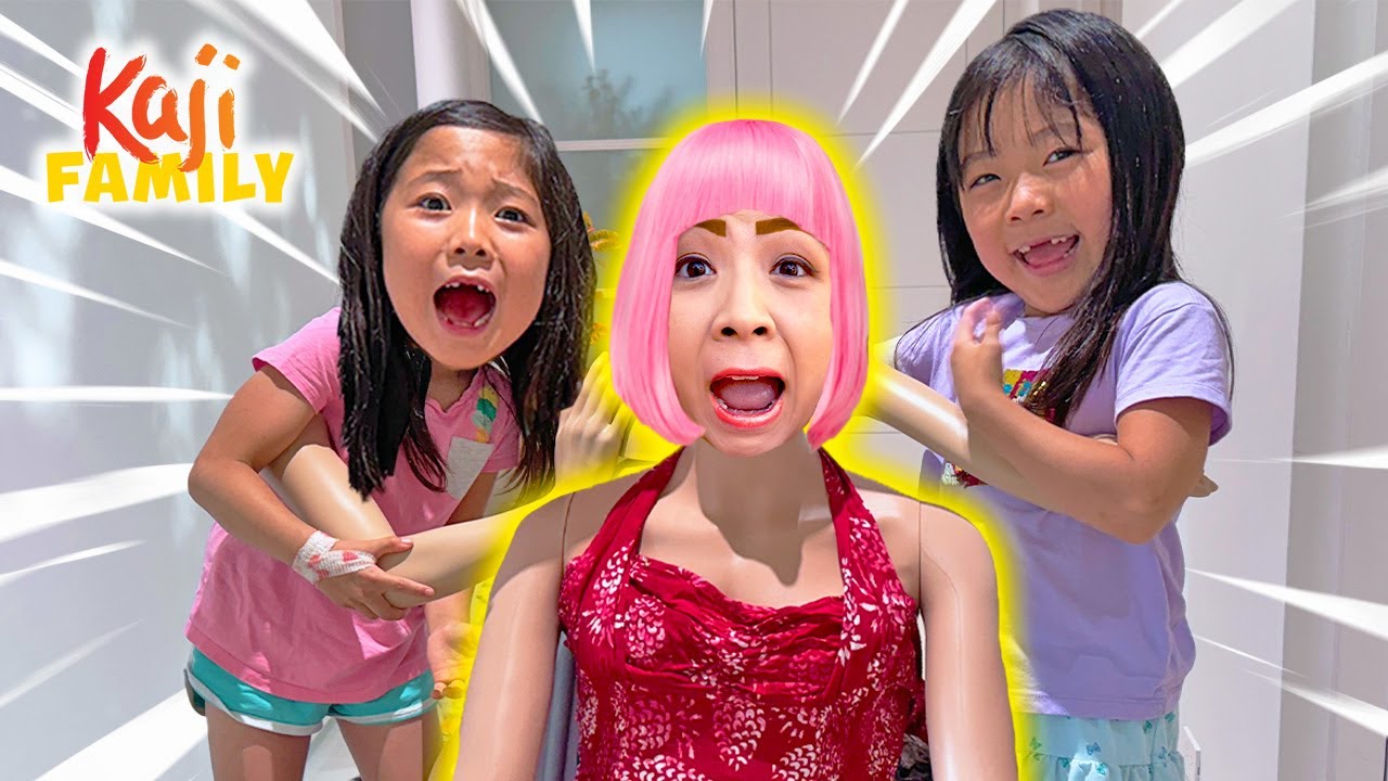 Turn MOMMY into a MANNEQUIN! Emma and Kate Family Fun