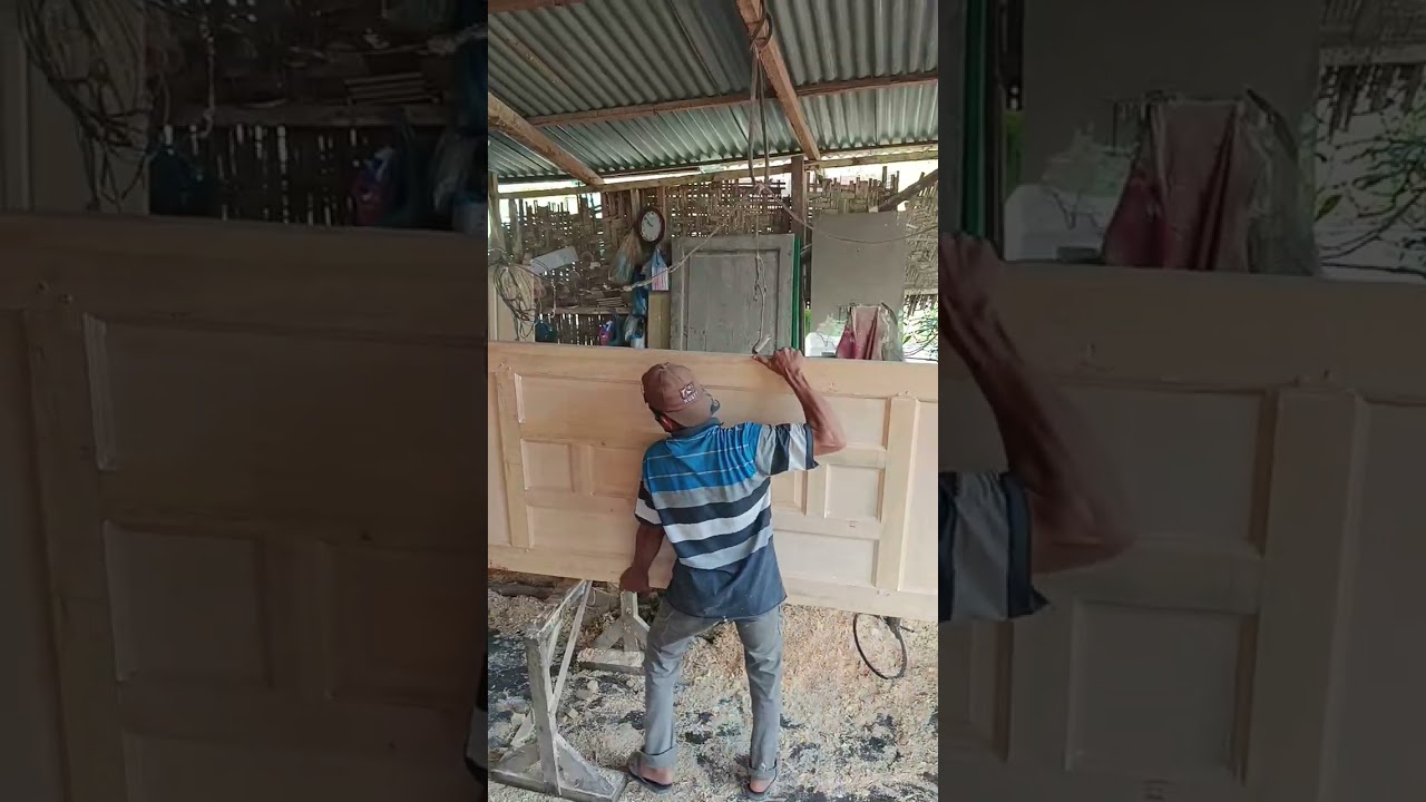 bikin kosen pintu motif kotak #kosenpintumotifkotak
