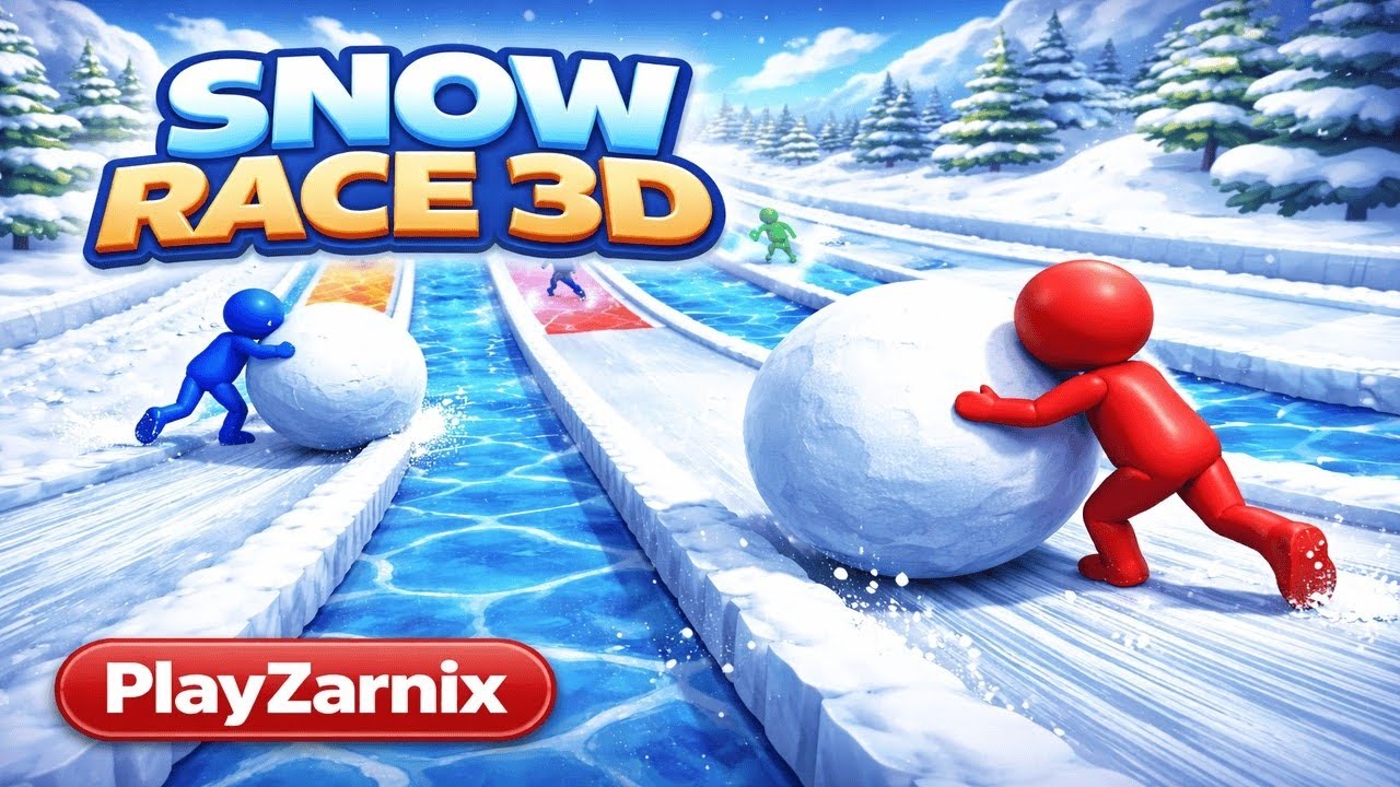 Snow Race 3D Gameplay | Epic Snowball Racing Challenge | PlayZarnix