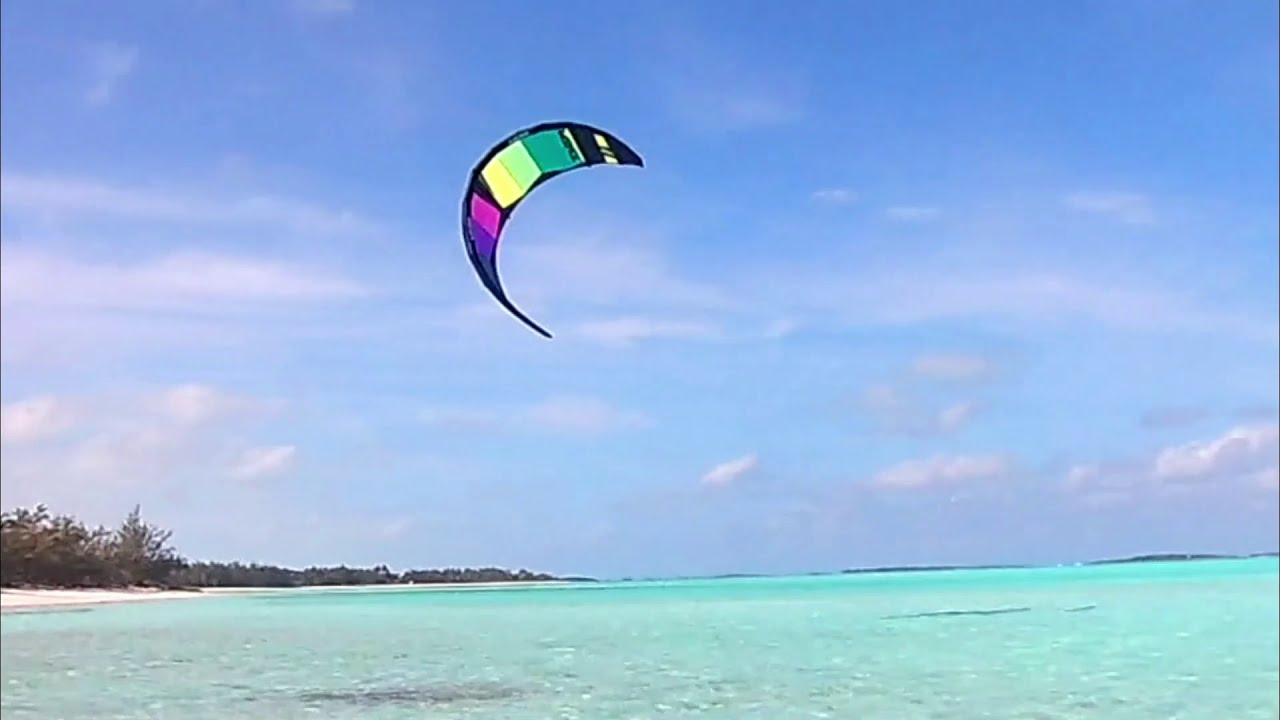 Kite Boarding at Cocoplum Beach in the Exumas, Bahamas