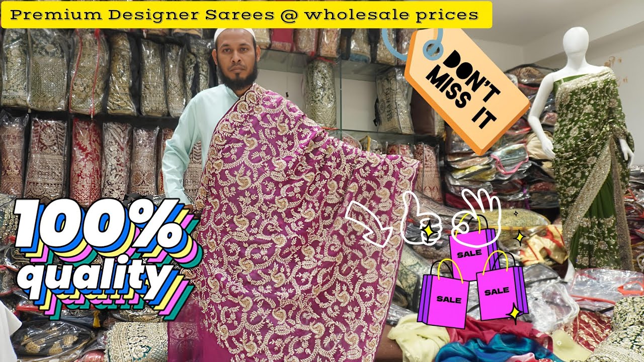 Wedding Collection designer sarees Starting 2500 Rs with pure Zarkan and Stone Work- SHAKTI BROTHERS