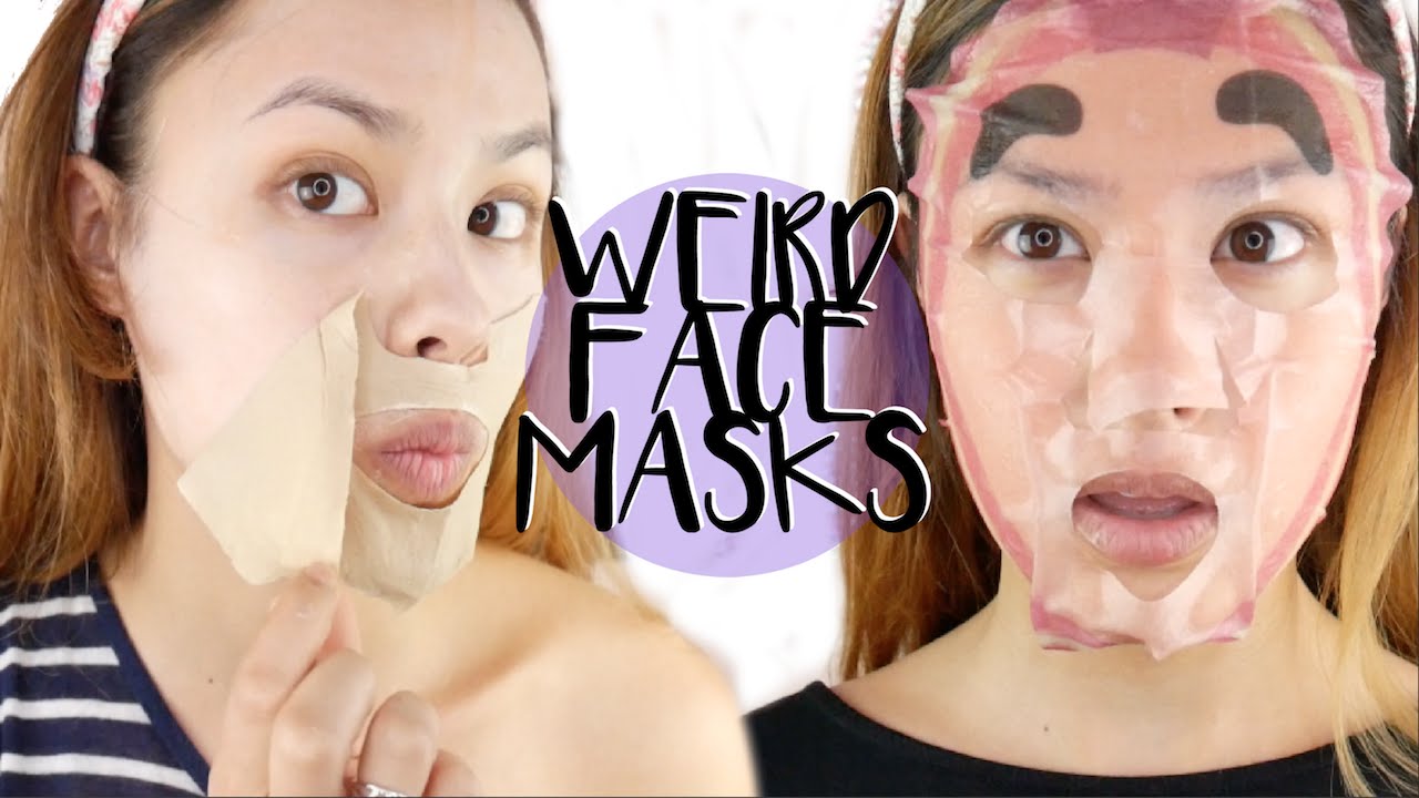 TRYING WEIRD KOREAN FACE MASKS | Bird Spit, Snail Slime, and more!