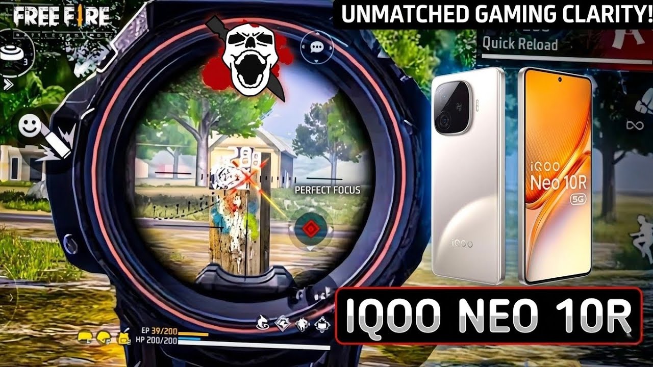 IQOO Neo 10R FreeFire Gaming Test 🤯⚡️ | Heating & Battery Drain Test 🔥🔥