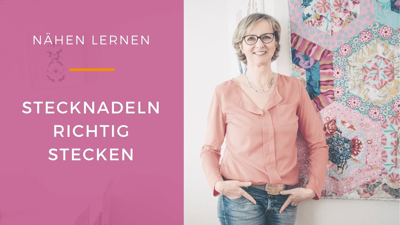 Nähen lernen- Stecknadeln richtig stecken