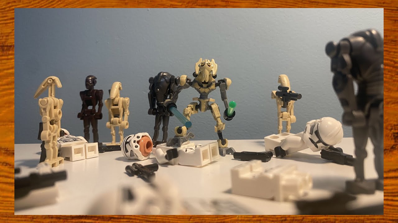 General grievous vs clone troopers (Lego Star Wars stop motion)