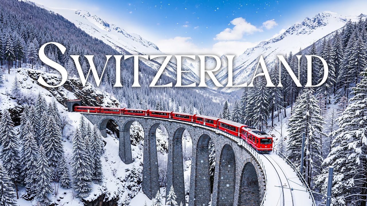Winter Switzerland 4K UHD &bull; Explore Snowy Mountains & Serene Alpine Beauty