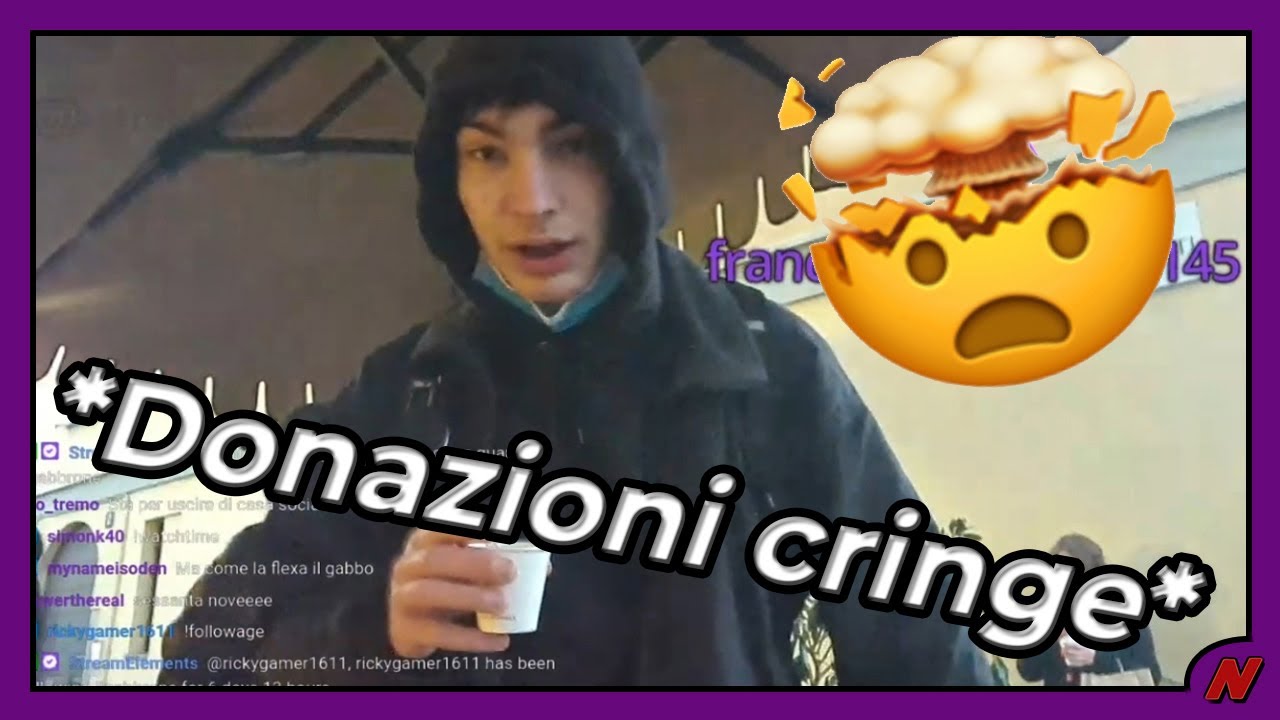 IL GABBRONE SCLERA AL BAR !! 🤯 LIVE IRL DONAZIONI CRINGE!!