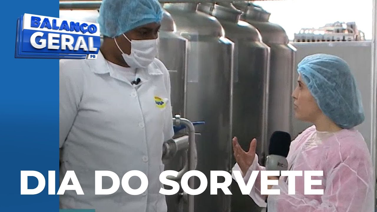 Thais Travençoli visita fábrica de sorvete no Dia do Sorvete