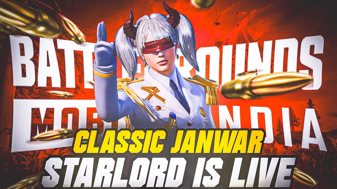 STARLORDISLIVE 🔴 BGMI CLASSIC /JANWAR MODE ON 😈 | Full Rush gameplay