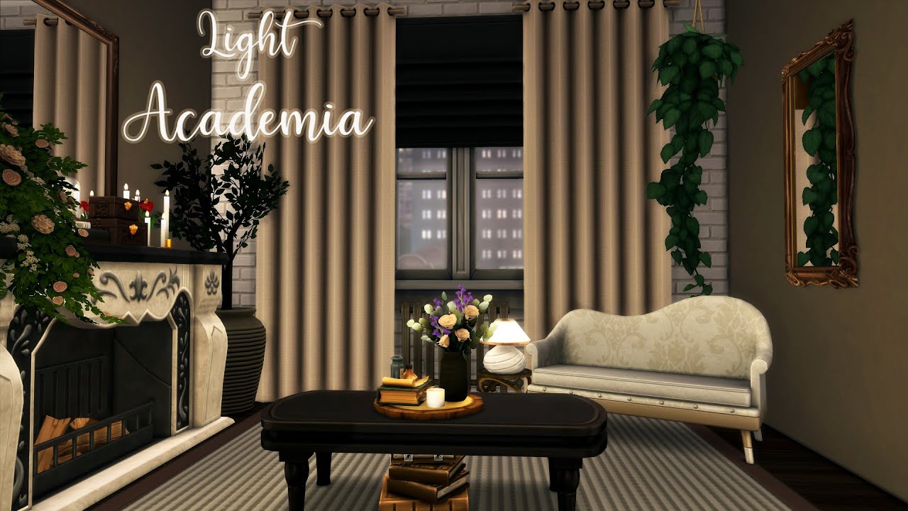 Light Academia Apartment | NO CC | Speed build | The Sims 4