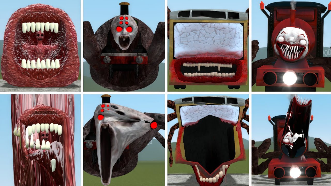Train Eater, Emily Train, Bus Eater, Choo Choo Charles turned into Cursed? | - Garry's Mod!!!