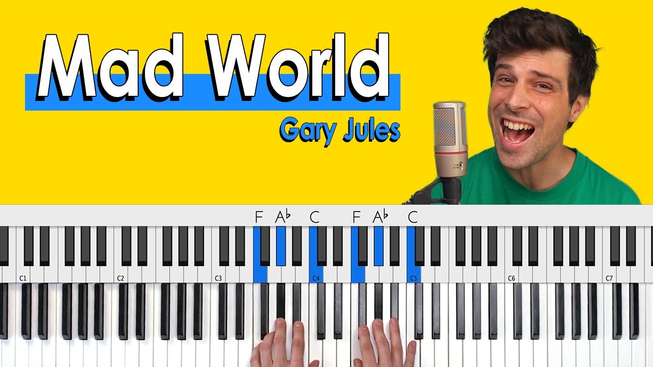 Mad World PIANO CHORDS TUTORIAL (Gary Jules/Tears For Fears)